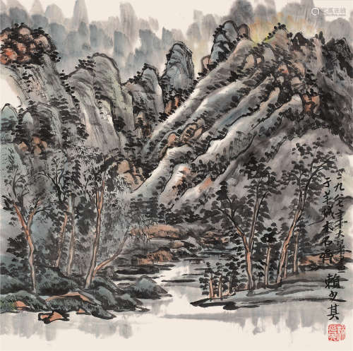 赖少其（1915～2000） 山水小品 镜片 纸本