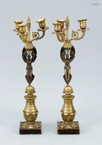 Pair of Empire candelabra