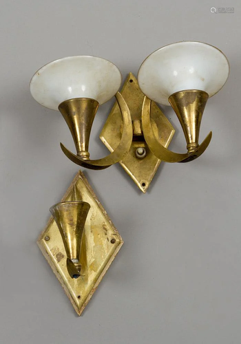 Two Jugendstill wall light