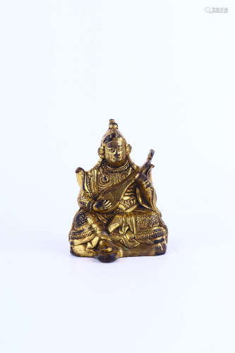 chinese gilt bronze statue of buddha,qing dynasty