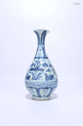 chinese blue and white porcelain vase,ming dynasty