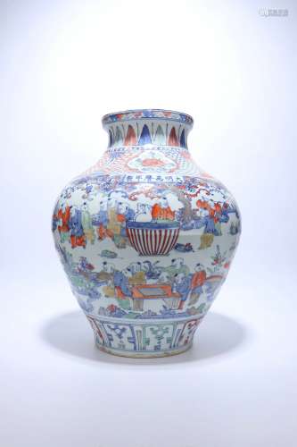 chinese doucai porcelain pot,ming dynasty