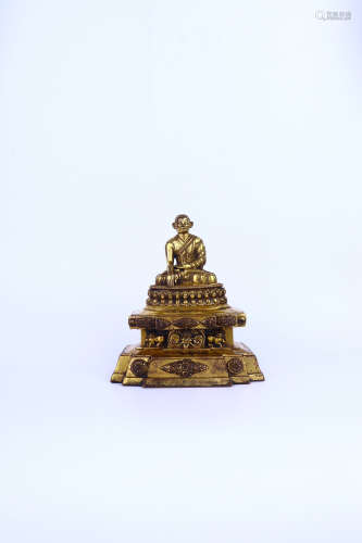 chinese gilt bronze statue of buddha,ming dynasty