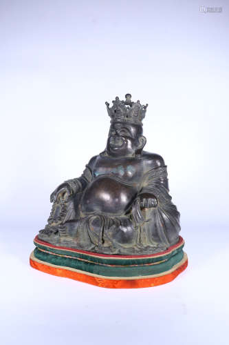 chinese bronze statue of buddha,qing dynasty