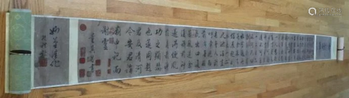 Chinese Hand Scroll Calligraphy Ming d…