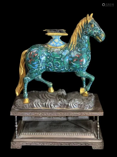 Qing Chinese Cloisonne Horse