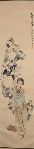 A Chinese Figure Painting, Ren Bonian Mark