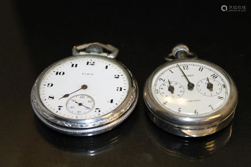 Elgin Pocket Watch & German Watch