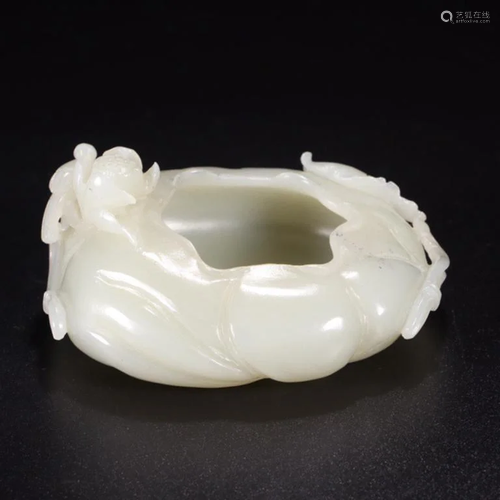 A Lotus Shaped Jade Water Pot