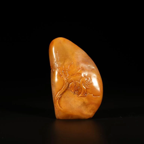 A Shoushan Stone Carved Figures Seal