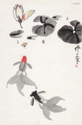 吴作人（1908～1997） 金玉满堂 立轴 设色纸本