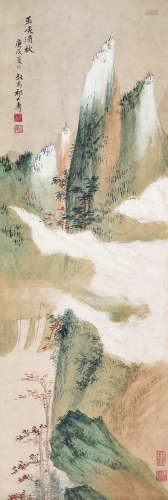 祁大寿（b.1922） 巫峡清秋 立轴 设色纸本