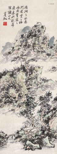 黄宾虹（1865～1955） 溪山书屋 立轴 设色纸本