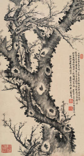 彭玉麟（1816～1890） 墨梅 立轴 水墨纸本