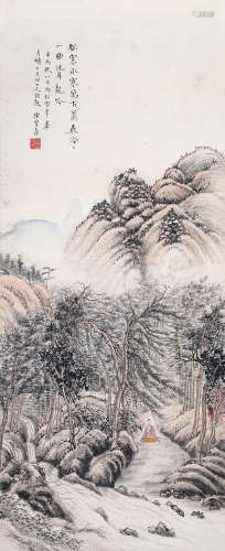 陈曾寿（1878～1949） 无量寿佛 立轴 设色纸本