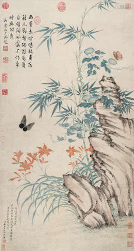 邹一桂（1686～1772） 秋艳图 立轴 设色纸本