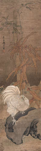 任薰（1835～1893） 大吉图 立轴 设色纸本