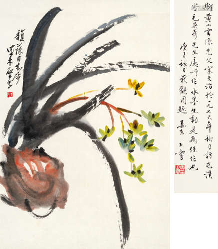 沈柔坚（1919～1998） 兰草 镜心 设色纸本