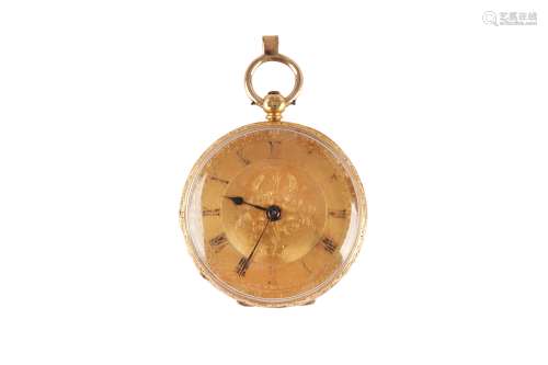 VICTORIAN OPEN FACE POCKET WATCH.