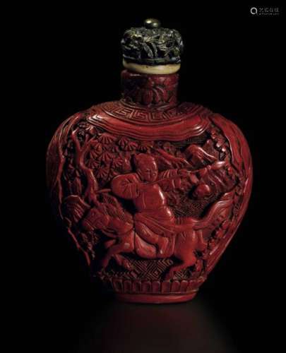 A Lacquered Snuff Bottle, Chin…