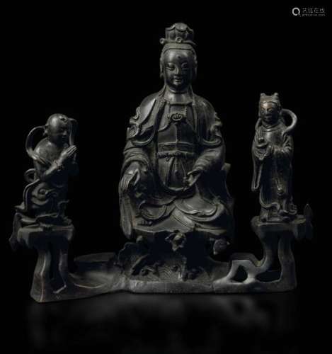 A Group Of Guanyin And Acolyte…