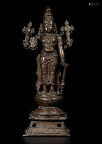 A Bronze Sculpture Of Shiva, I…