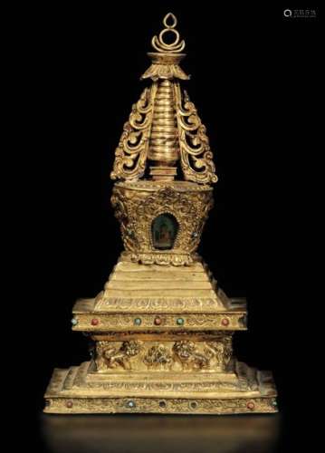 A Bronze Stupa, China, Qing Dy…