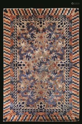 A Silk Carpet, China, Qing Dyn…