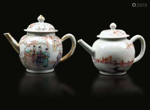 Two Porcelain Teapots, China, …