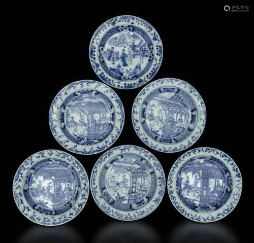 Six Porcelain Plates, China, Q…