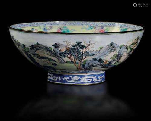A Bowl In Canton Enamel, China…