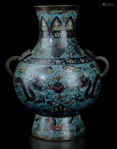 A Vase With Cloisonné Enamels,…