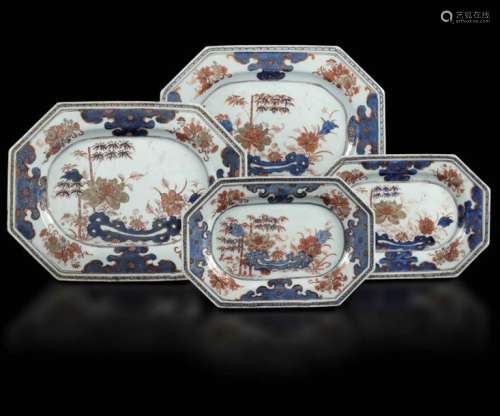 Four Porcelain Plates, China, …