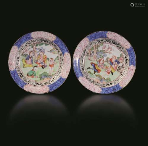 A Pair Of Plates, China, Qing …