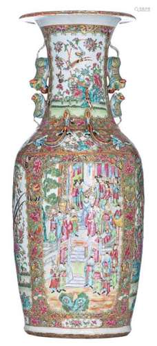 A large Chinese famille rose Canton vase, all over…