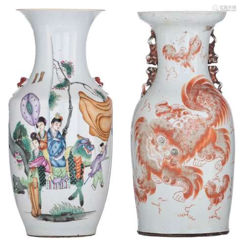 A Chinese Qianjiang cai vase, decorated with a kyl…