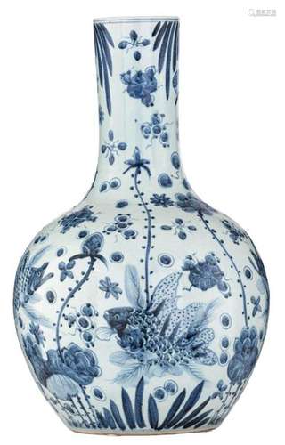 A Chinese Ming style blue and white 'Tianqiuping' …