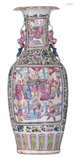 A Chinese famille rose vase, decorated with birds …