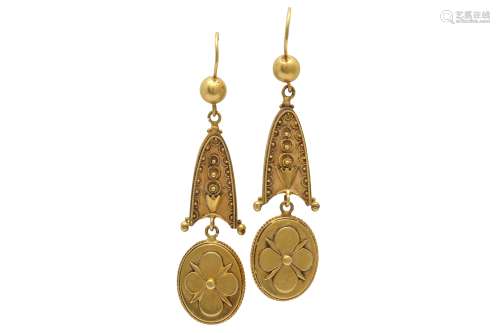 A pair of earrings, 19th century