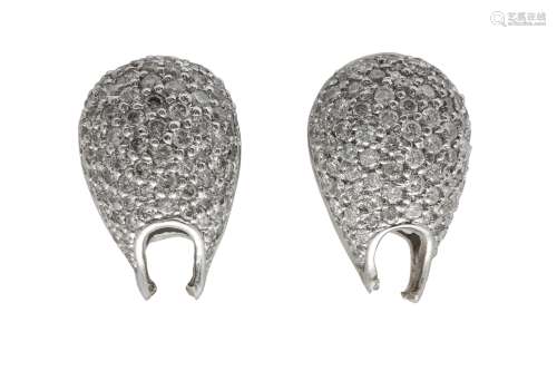 A pair of diamond earrings