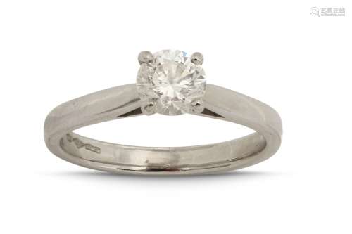 A diamond single-stone ring