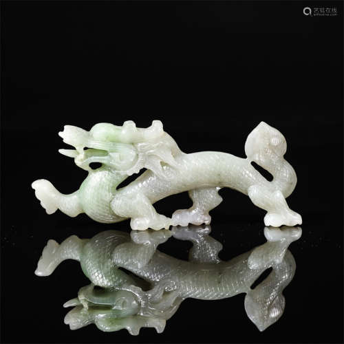Hetian jade dragon ornament