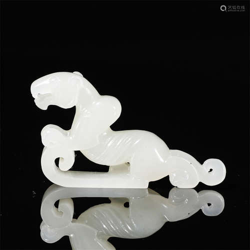 Hetian jade tiger ornament