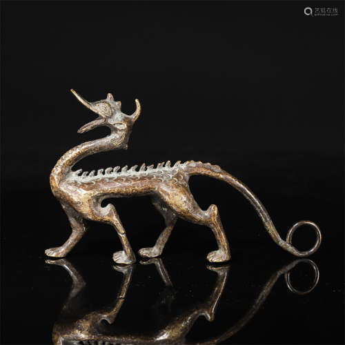 A bronze dragon ornament
