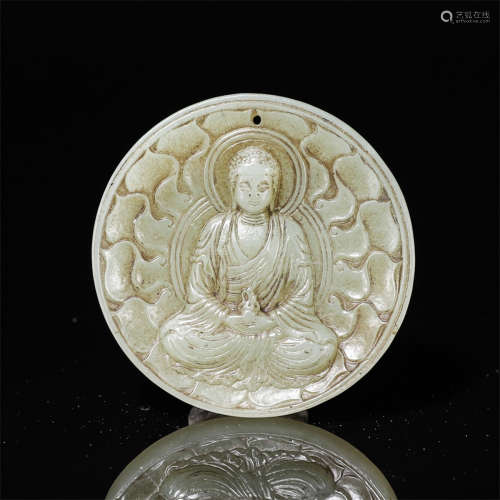 Hetian jade buddha ornament
