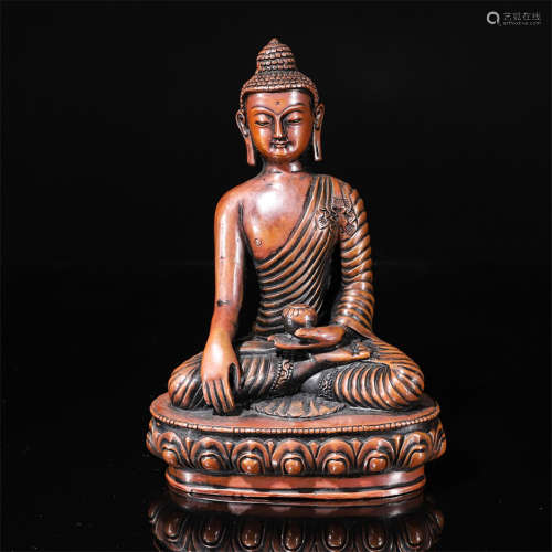 A cooper buddha stature