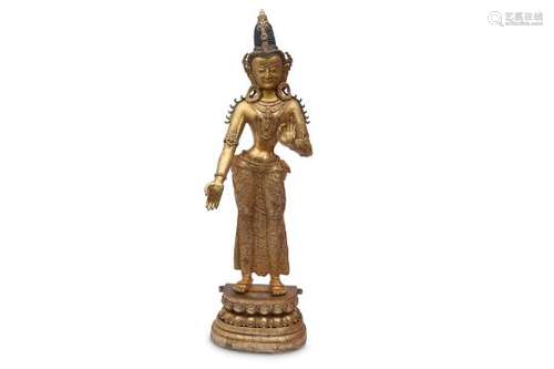 A NEPALESE GILT-BRONZE FIGURE OF PADMAPANI.