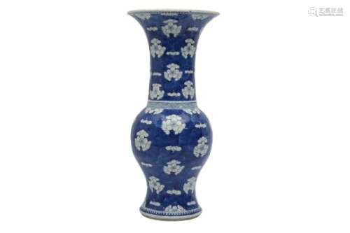 A CHINESE BLUE AND WHTE YEN YEN 'PRUNUS' VASE.