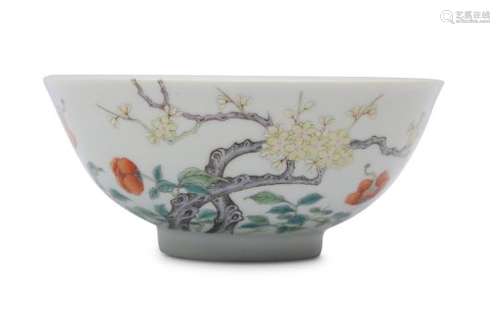 A CHINESE FAMILLE ROSE 'BLOSSOMS' BOWL.