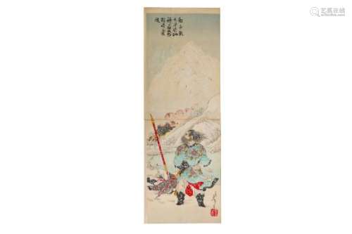 A WOODBLOCK DIPTYCH BY TSUKIOKA YOSHITOSHI. (1839 - 1892)